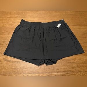 Old Navy High Waist SleekTech Black Running Skort with Elastic Waistband